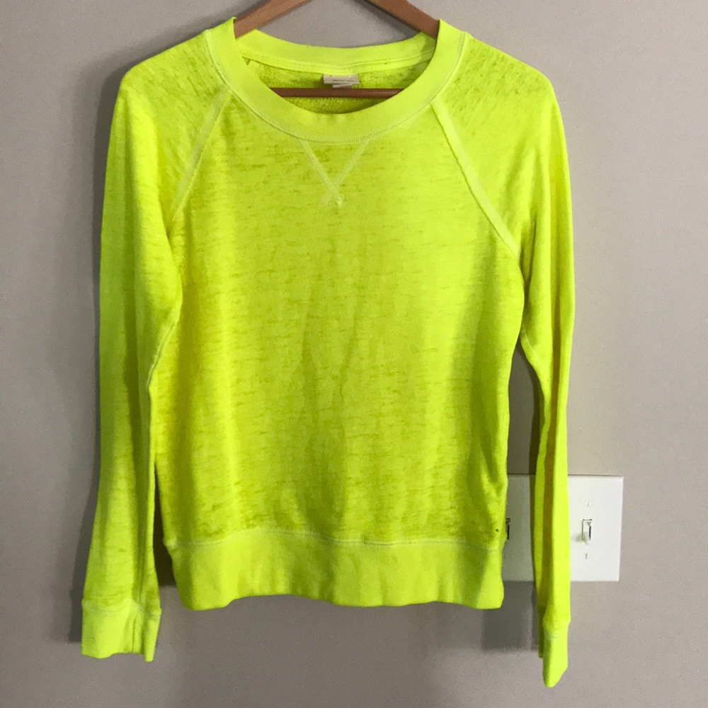 Neon yellow long sleeve shirt